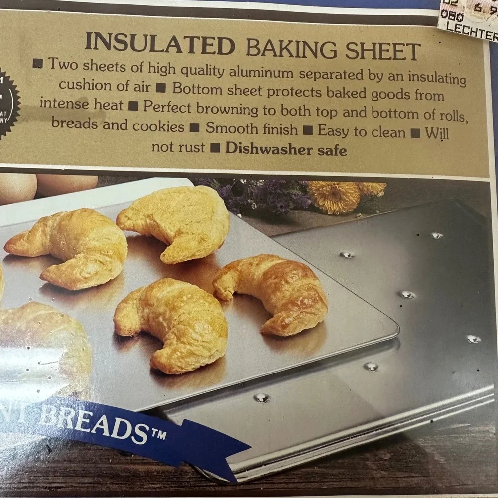 Set of 3 WearEver CushionAire Insulated Baking Sheets 9.5x14 Aluminum 1002 USA